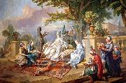 Charles-Amedee-Philippe van Loo The Sultana Served by her Eunuchs oil painting